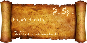 Hajdú Szénia névjegykártya